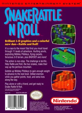 Snake Rattle n Roll (USA) box cover back